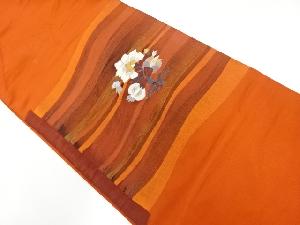アンティーク　すくい織　唐花模様織り出し袋帯（材料）